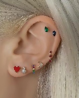 Monica Earrings Gold Green