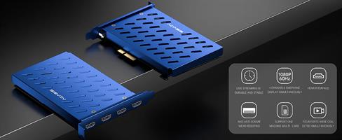 Acasis 4x HDMI 1080P/60fps PCIe x4 Video Capture Card