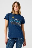 טישירט WRANGLER GRAPHIC TEE כחול הדפס