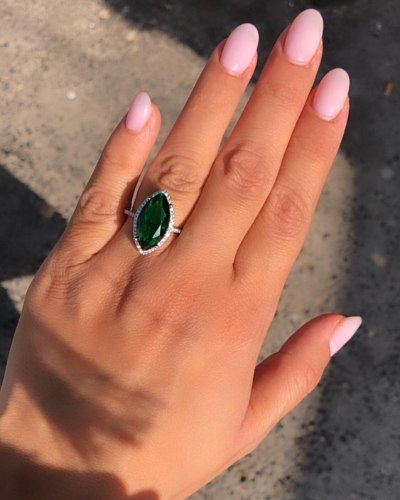 טבעת טיפה דיאנה ירוקה- כסף 925