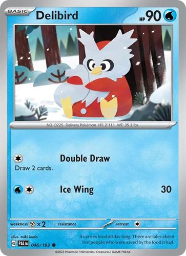 קלף בודד single פוקימון - delibird - Paldea Evolved - 046/193