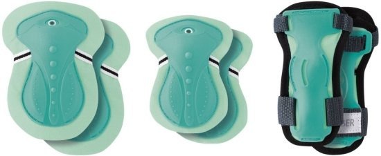 סט מגינים לילדים Globber Protective Set מידה XXS לברכיים, מרפקים וכפות הידיים בצבע מנטה