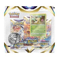 קלפי פוקימון בליסטר 3 חבילות Pokémon TCG: Sword & Shield Brilliant Stars 3 Pack Leafeon Blister