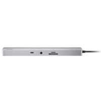 תחנת עגינה Aten UH3240 – כסופה מציגה חיבורי USB-C אודיו קורא כרטיסים ו-HDMI