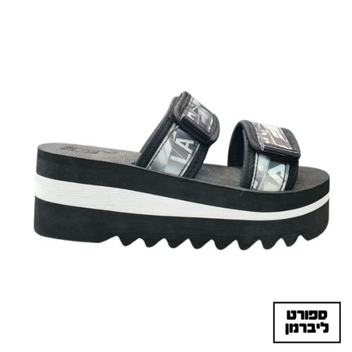 FILA | פילה - כפכף פילה דאבל פלטפורמה רצועות שחור | נשים