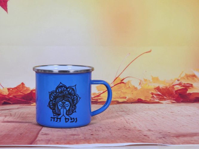 ספל אמייל תכלת | נמס-תה