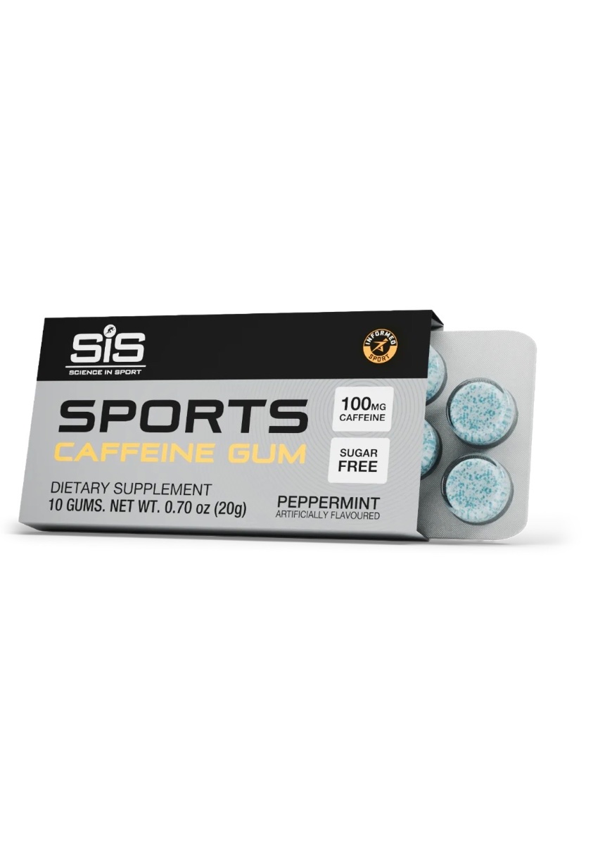 SIS SPORTS CAFFEINE GUM SUGAR FREE|מסטיק קפאין ללא סוכר 10 יחידות