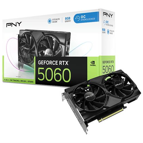 כרטיס מסך PNY RTX 5060 OC Dual Fan 8GB