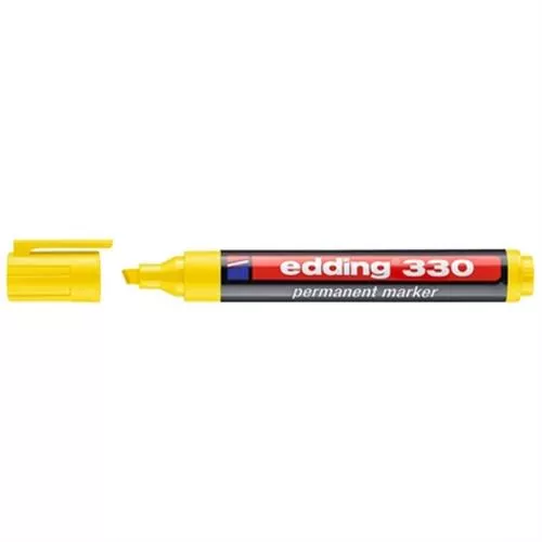 טוש פרמננט 330 טיפ קטום 1-5 מ"מ צהוב אדינג edding