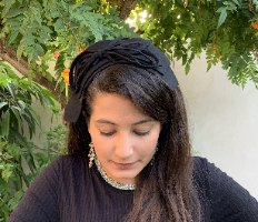 קשת מעוצבת בצבע שחור לנשים - קשת אפנתי  - קשת לחגים