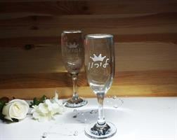 מתנות לזוגות | כוסות שמפניה עם חריטה