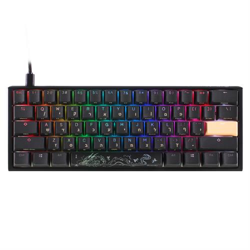 מקלדת מכנית Ducky One 3 Mini Cherry Silver Switch עברית/אנגלית