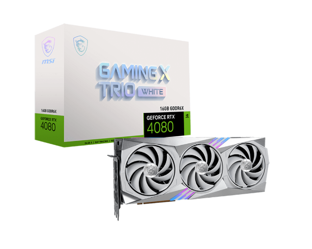 כרטיס מסך MSI GeForce RTX™ 4080 16GB GAMING X TRIO WHITE