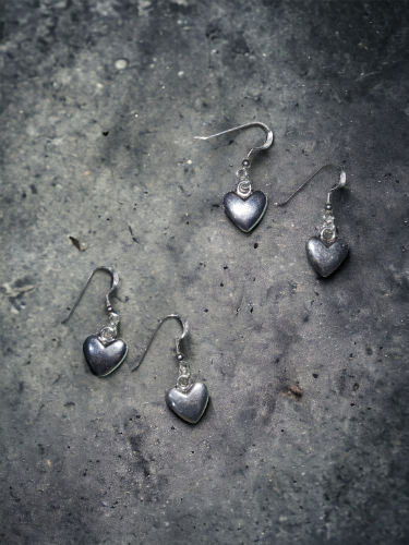 עגילי Silver heart