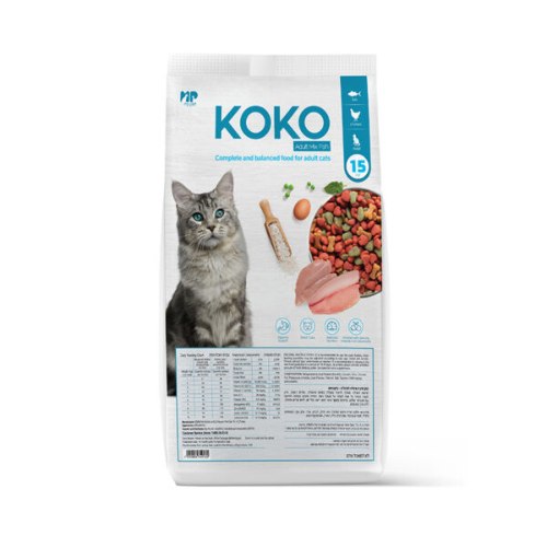 מזון לחתולים קוקו מיקס 15 ק"ג