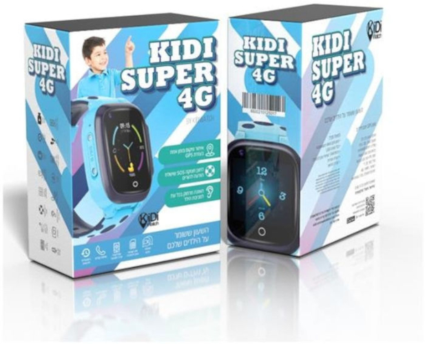 שעון טלפון חכם בצבע כחול - Kidiwatch SupeR 4G