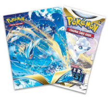 Pokemon TCG: SWSH12 Silver Tempest Mini Portfolio קלפי פוקימון מקוריים מיני אלבום עם בוסטר