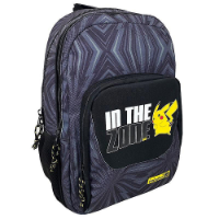 CYP Pokemon Backpack "IN THE ZONE" Pikachu תיק בית ספר טרולי פוקימון 3 תאים פיקאצ'ו