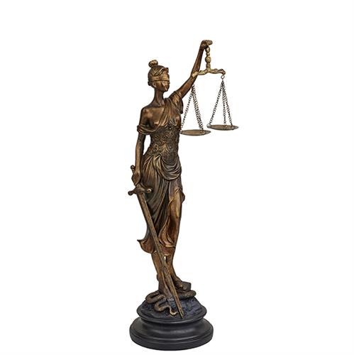 פסל אומנותי -"אלת הצדק 21אינץ" GRACIA GALLERY גובה 54ס"מ דגם 5265