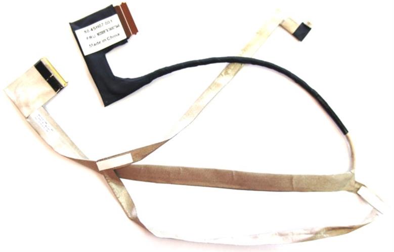 כבל מסך למחשב נייד לנובו - ראש חום LCD CABLE 50.4SH07.001 for Lenovo G580 G585 G580A G480 G485 brown Tip - connector