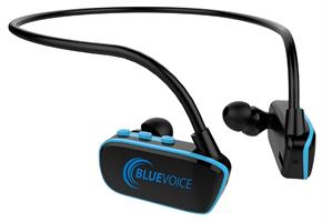 נגן בלו-וויס Blue-Voice לשחיה MP3 עמיד במים עם קליפ טעינה דגם חדש 8GB זכרון
