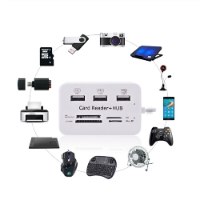 מפצל USB 3.0 וקורא כרטיסים TF/SD/MS/M2
