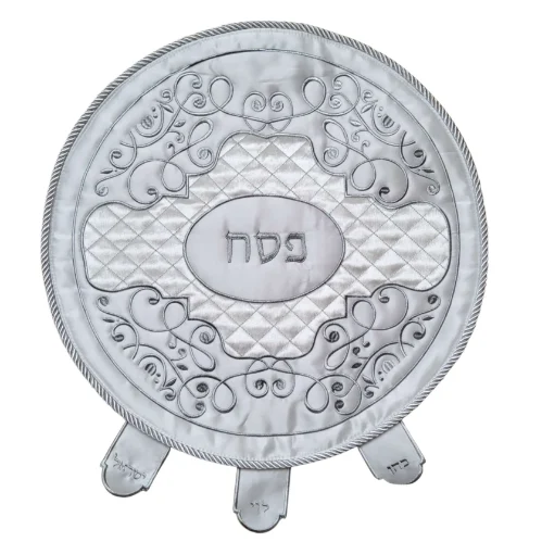 כיסוי מצה לפסח עגול מבד סאטן אליפסה