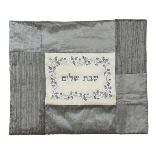 כיסוי פלטה לשבת רקום כסף