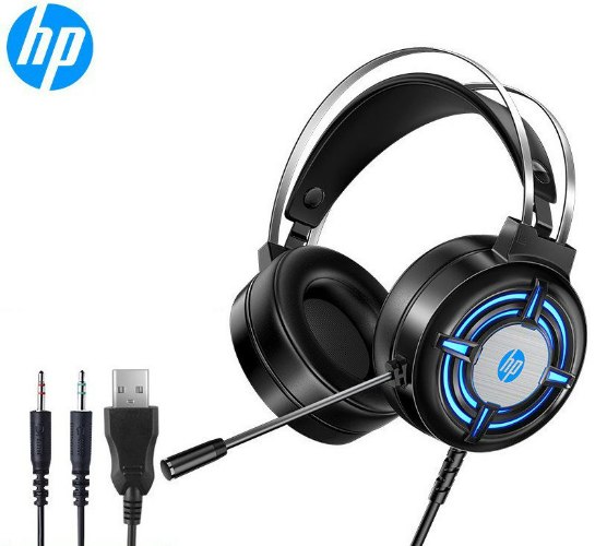 אוזניות עם מיקרופון ותאורה USB + 2x3.5mm - דגם H120 מבית חברת HP