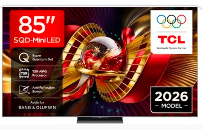 טלוויזיה חכמה 85 אינץ' TCL Premium 4K SQD-MiniLED Google TV 85C8L - מערכת שמע B&O