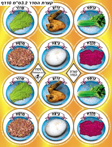 מדבקות צלחת פסח