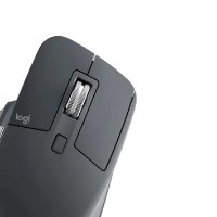 עכבר אלחוטי צבע שחור Logitech MX Master 3S Performance – עכבר בצבע כהה עם גלגלת גלילה כסופה ולוגו logi בחלקו העליון USB