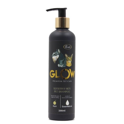 שמפו לכלבים וחתולים בעלי עור רגיש 300 מ"ל GLOW