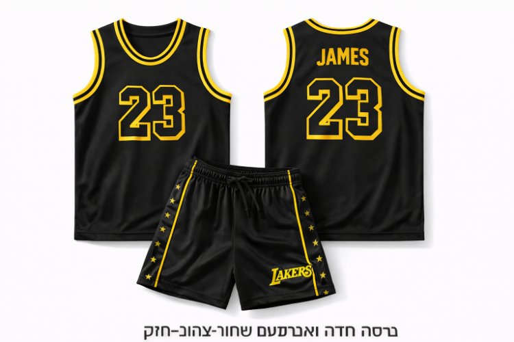 חליפת לייקרס שחורה ילדים – לברון ג'יימס 23