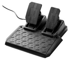 הגה מירוצים עם דוושות Thrustmaster T128 Force Feedback Xbox/PC – סט דוושות שחורות עם שני פדלים על בסיס בעל טקסטורת כוורת