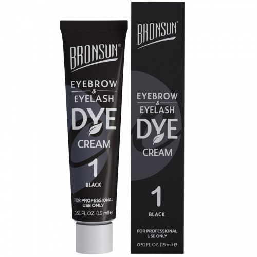 צבע לגבות ולריסים Bronsun cream black