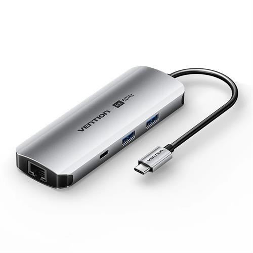 מתאם Vention USB-C to HDMI | USB-A x2 | USB-C | SD Card Read