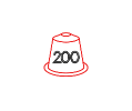 200 קפסולות     (20 מארזים) - קפסולות קפוצ