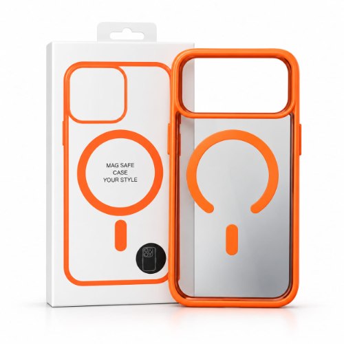 כיסוי שקוף מגנטי Clear Case Magnetic בצבע Cosmic Orange ל‑iPhone 17 Pro Max
