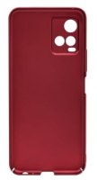 כיסוי פלסטיק אדום עבור Miracase Vivo Y21/Y33 – פריט בודד של כיסוי אדום אחורי עם חיתוכים למצלמה