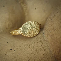 Textured Oval Ring