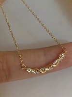שרשרת דקה תליון מסובב ציפוי זהב