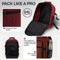 תיק עליה למטוס CABIN MAX METZ 24L OXIDE RED 40x30x20