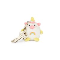 מחזיק מפתחות ותליון בובת פרווה חד קרן Unicorn