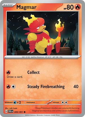 קלף בודד single פוקימון - magmar - Paldean Fates - 009/091