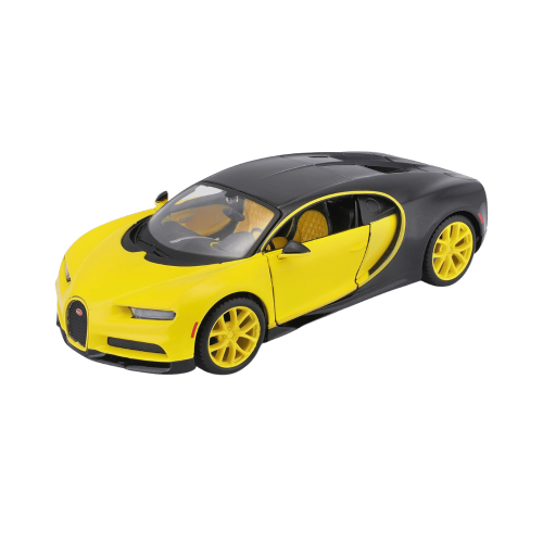 מאיסטו - דגם מכונית בוגאטי שירון - Maisto Bugatti Chiron Black/Yellow 1:24