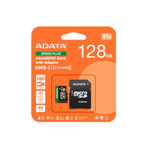 ADATA SPEED PLUS microSDXC UHS-I U3 Class 10 Card 128Gb