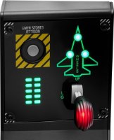 לוח בקרה Thrustmaster Viper Panel – לוח בקרה שחור עם מנוף אדום מואר נוריות ירוקות בוהקות וכפתור אפור
