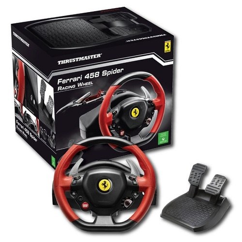 סט הגה ודוושות - PC | XBOX ONE | XBOX SERIES S/X - THRUSTMASTER FERRARI 458 ITALIA