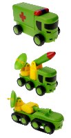 Magnetix Trucks Magnetix Trucks – רכבי צבא מגנטיים מודולאריים – ערכת 31 חלקים